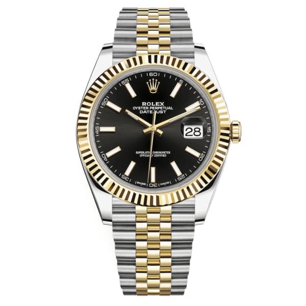 2022 Datejust 41mm Two Tone Black Dial on Jubilee 126333