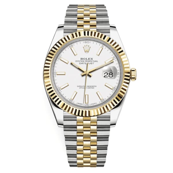 2022 Datejust 41mm White Index Dial on Jubilee 126333